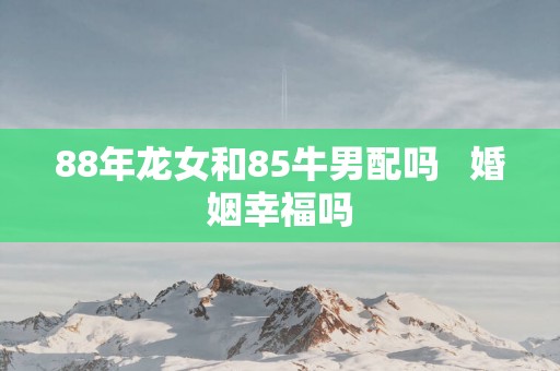88年龙女和85牛男配吗   婚姻幸福吗