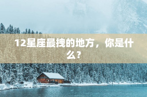 12星座最拽的地方，你是什么？