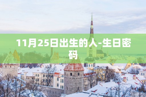 11月25日出生的人-生日密码