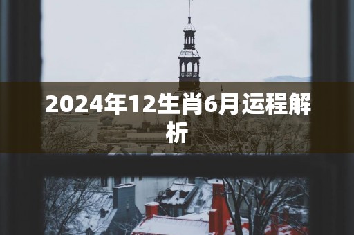 2025年12生肖6月运程解析