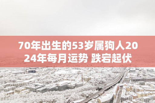 70年出生的53岁属狗人2025年每月运势 跌宕起伏