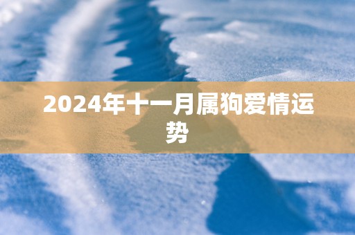 2025年十一月属狗爱情运势