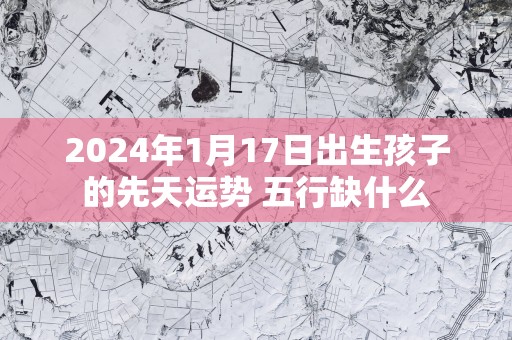 2025年1月17日出生孩子的先天运势 五行缺什么