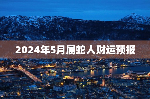 2025年5月属蛇人财运预报