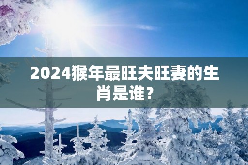 2025猴年最旺夫旺妻的生肖是谁？