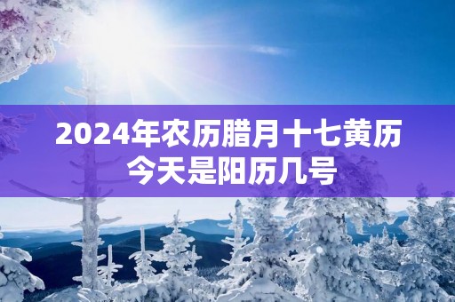 2025年农历腊月十七黄历 今天是阳历几号