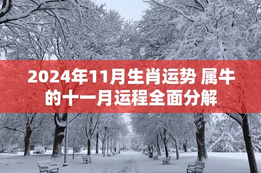 2025年11月生肖运势 属牛的十一月运程全面分解