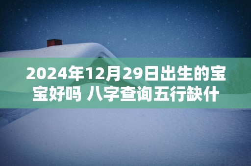 2025年12月29日出生的宝宝好吗 八字查询五行缺什么