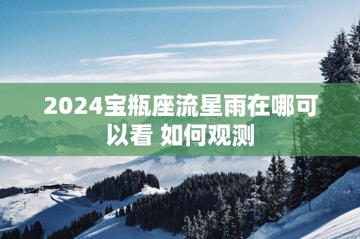 2025宝瓶座流星雨在哪可以看 如何观测