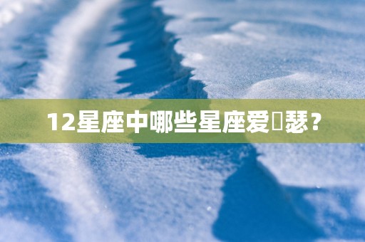 12星座中哪些星座爱嘚瑟？
