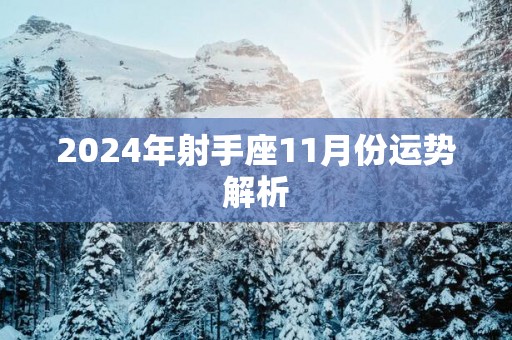2025年射手座11月份运势解析