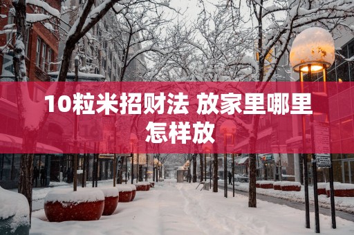 10粒米招财法 放家里哪里 怎样放