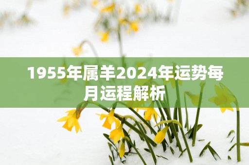 1955年属羊2025年运势每月运程解析