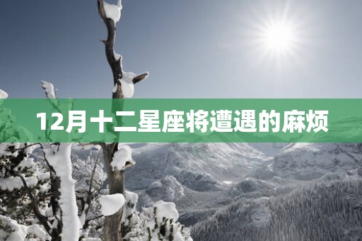 12月十二星座将遭遇的麻烦