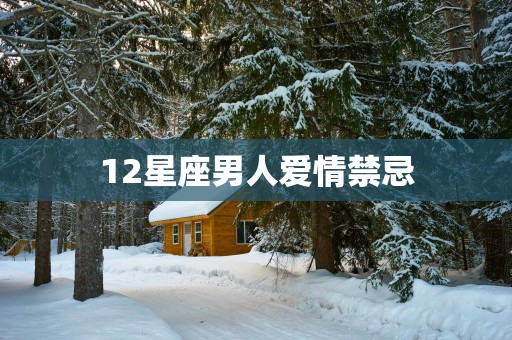12星座男人爱情禁忌