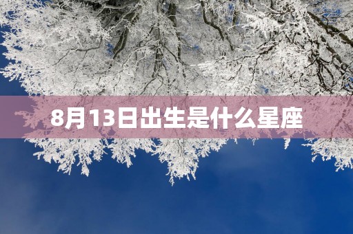 8月13日出生是什么星座