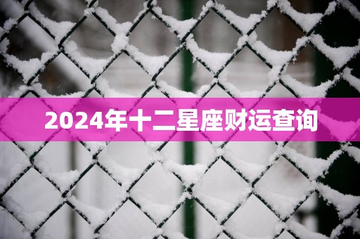 2025年十二星座财运查询