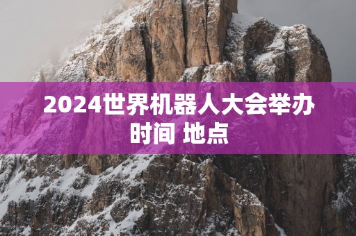 2025世界机器人大会举办时间 地点