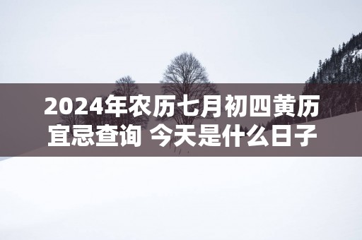 2024年农历七月初四黄历宜忌查询 今天是什么日子