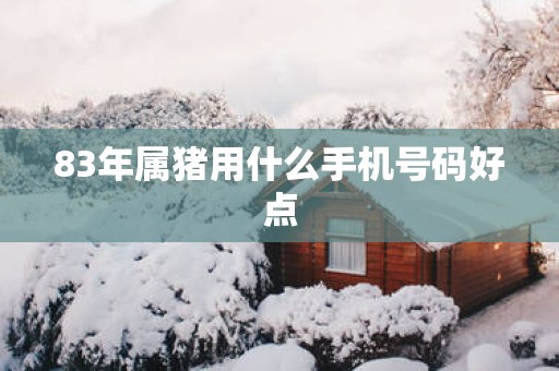 83年属猪用什么手机号码好点