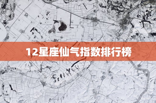 12星座仙气指数排行榜