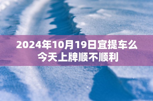 2025年10月19日宜提车么 今天上牌顺不顺利