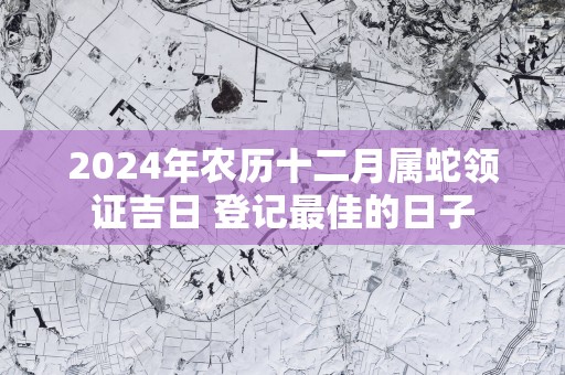 2025年农历十二月属蛇领证吉日 登记最佳的日子