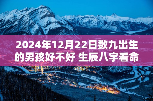 2025年12月22日数九出生的男孩好不好 生辰八字看命