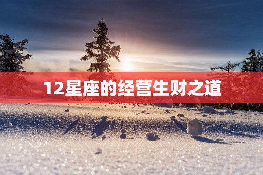 12星座的经营生财之道