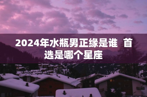 2025年水瓶男正缘是谁  首选是哪个星座