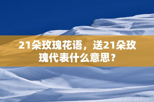 21朵玫瑰花语，送21朵玫瑰代表什么意思？