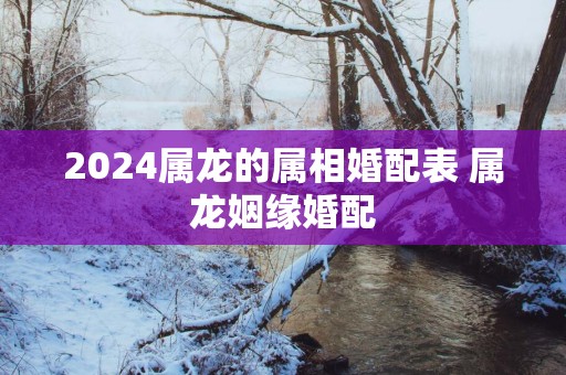 2025属龙的属相婚配表 属龙姻缘婚配