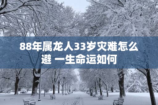 88年属龙人33岁灾难怎么避 一生命运如何