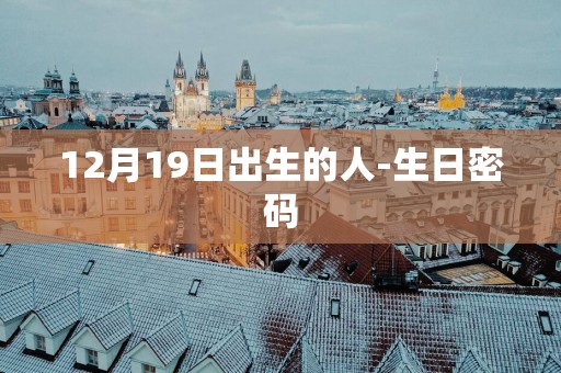 12月19日出生的人-生日密码