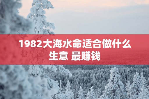 1982大海水命适合做什么生意 最赚钱