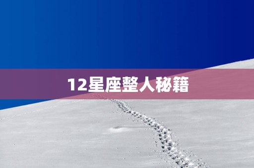12星座整人秘籍