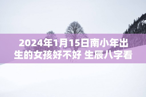 2025年1月15日南小年出生的女孩好不好 生辰八字看命