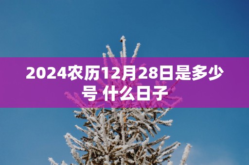2025农历12月28日是多少号 什么日子