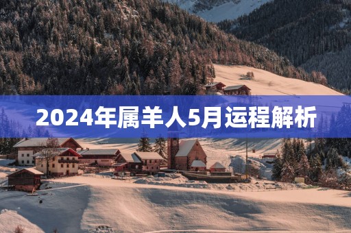 2025年属羊人5月运程解析
