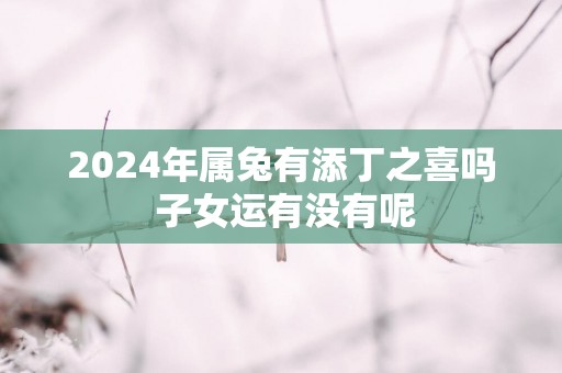 2025年属兔有添丁之喜吗 子女运有没有呢