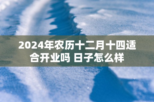 2025年农历十二月十四适合开业吗 日子怎么样