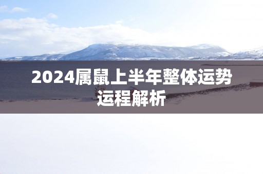 2025属鼠上半年整体运势运程解析