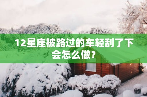 12星座被路过的车轻刮了下会怎么做？
