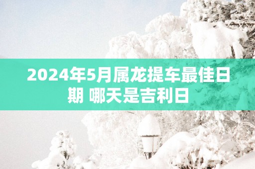 2025年5月属龙提车最佳日期 哪天是吉利日