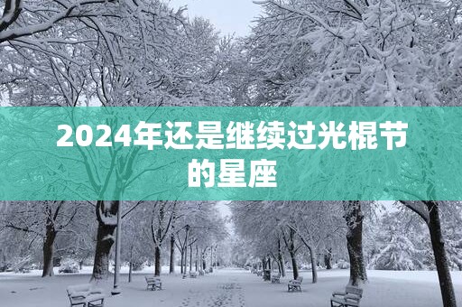 2025年还是继续过光棍节的星座