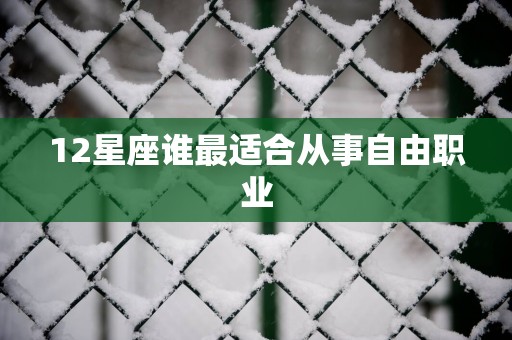 12星座谁最适合从事自由职业