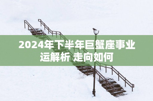 2025年下半年巨蟹座事业运解析 走向如何