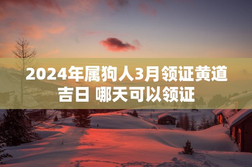 2025年属狗人3月领证黄道吉日 哪天可以领证