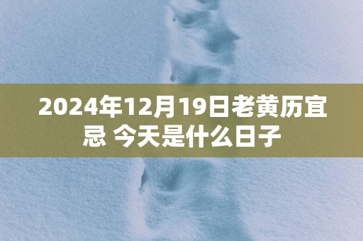 2025年12月19日老黄历宜忌 今天是什么日子