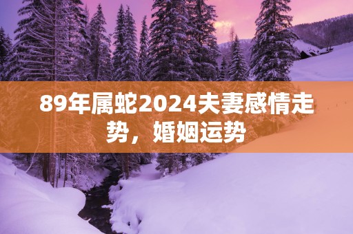89年属蛇2025夫妻感情走势，婚姻运势